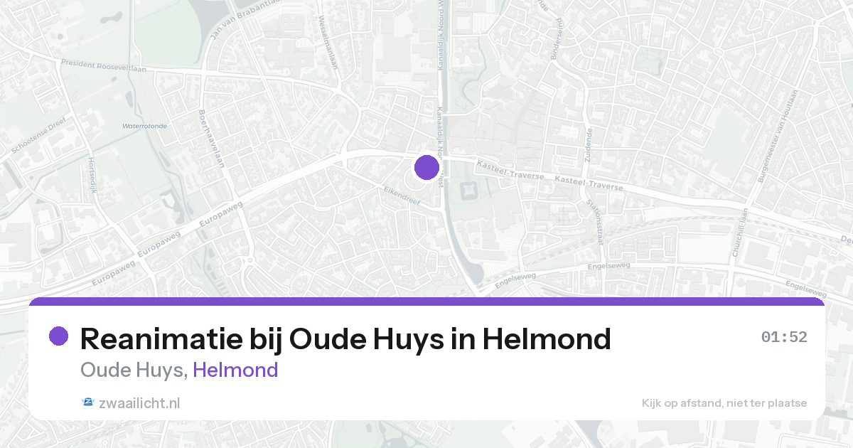 Reanimatie bij Oude Huys in Helmond — 20 aug 2026