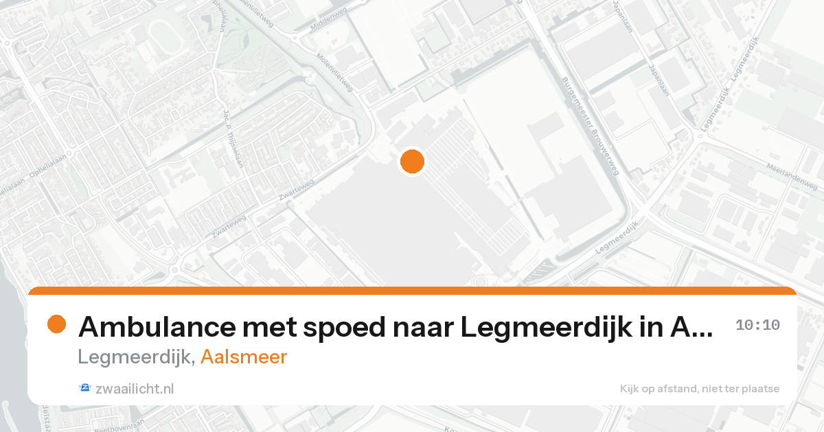 Ambulance met spoed naar Legmeerdijk in Aalsmeer — 29 mei 2026