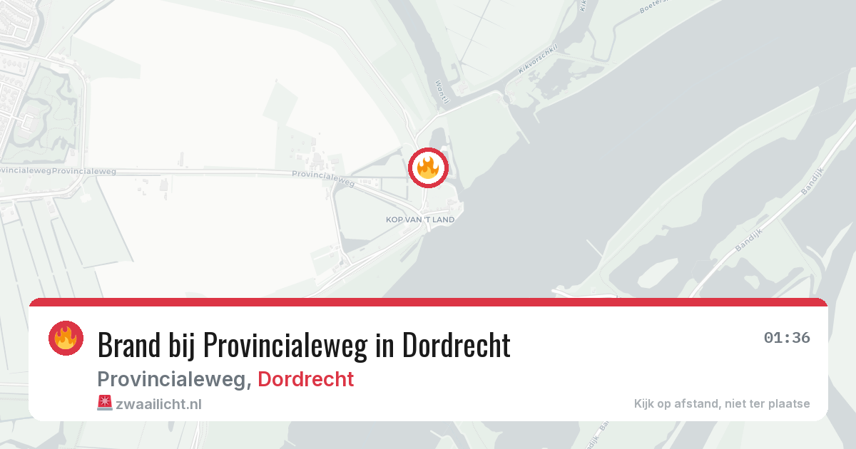 Brand bij Provincialeweg in Dordrecht — 4 jul 2026