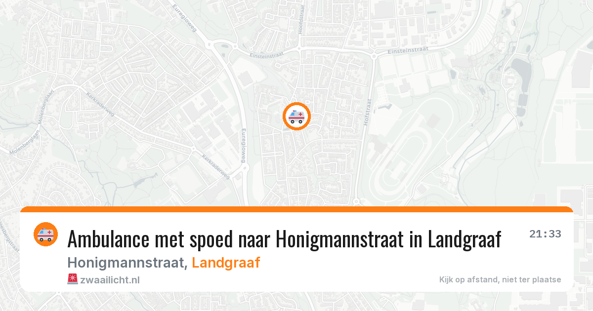Ambulance met spoed naar Honigmannstraat in Landgraaf — 21 jun 2026