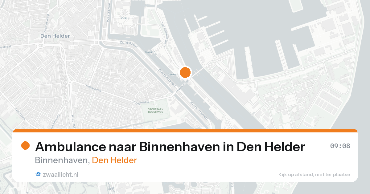 Ambulance naar Binnenhaven in Den Helder — 16 aug 2026