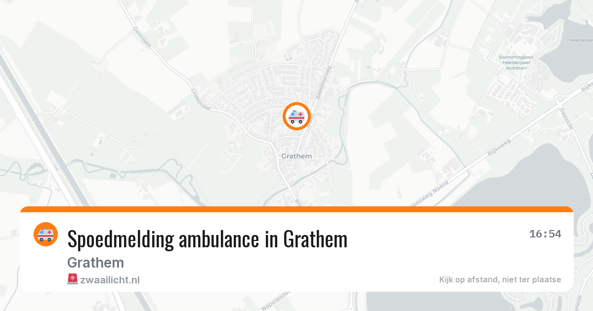 Spoedmelding ambulance in Grathem — 6 jul 2026
