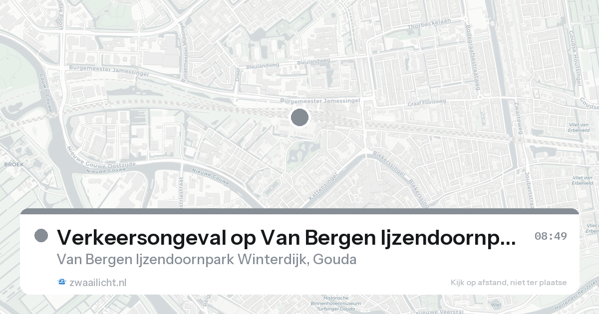 Verkeersongeval op Van Bergen Ijzendoornpark Winterdijk in Gouda — 7 feb 2026