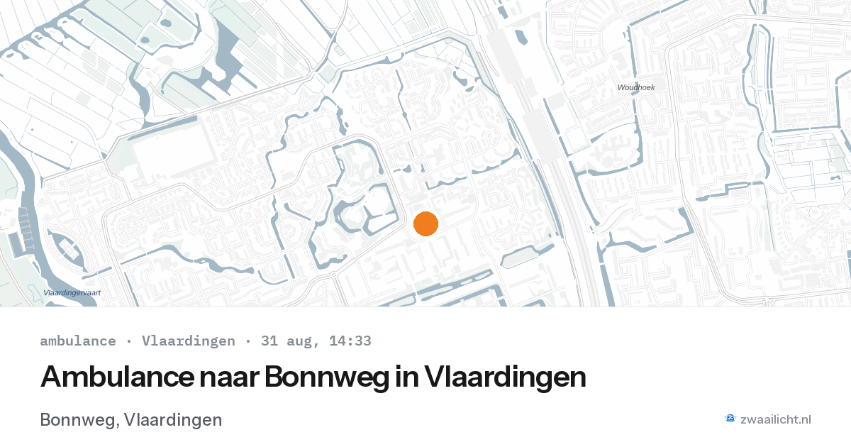 Ambulance naar Bonnweg in Vlaardingen — 31 aug 2026