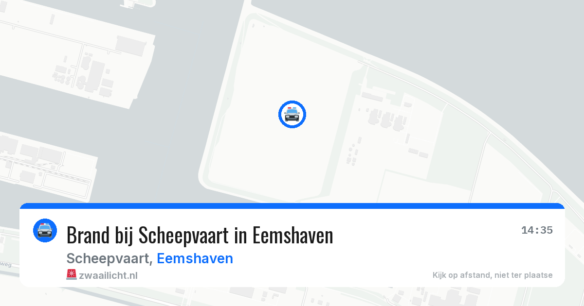 Brand bij Scheepvaart in Eemshaven — 20 mrt 2026