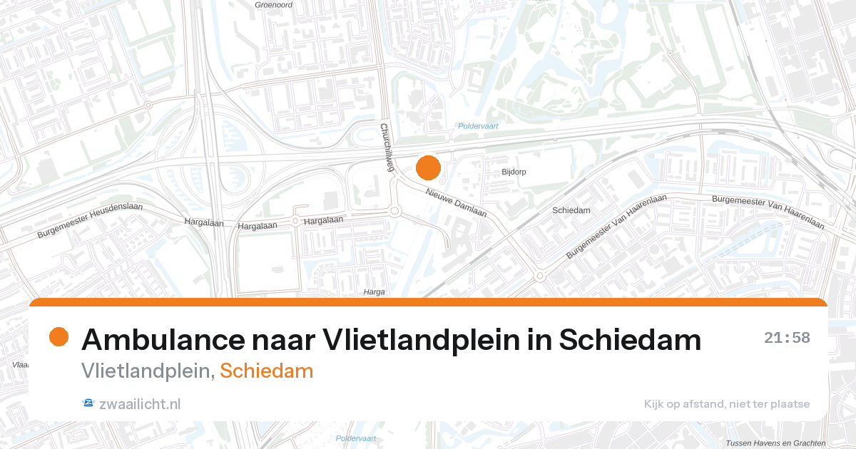 Ambulance naar Vlietlandplein in Schiedam — 26 aug 2026