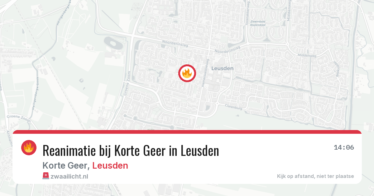 Reanimatie bij Korte Geer in Leusden — 23 mei 2026