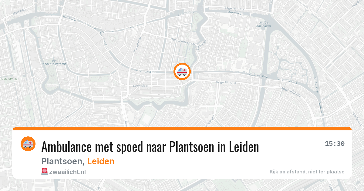 Ambulance met spoed naar Plantsoen in Leiden — 5 jul 2026