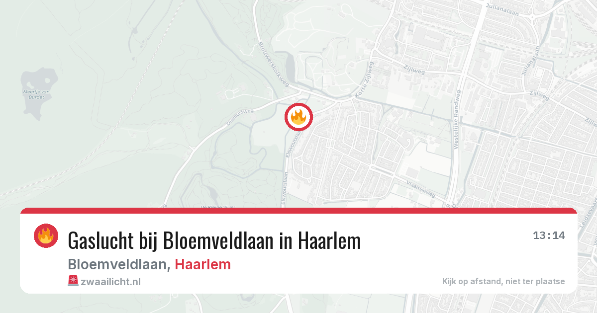 Gaslucht bij Bloemveldlaan in Haarlem — 26 apr 2026