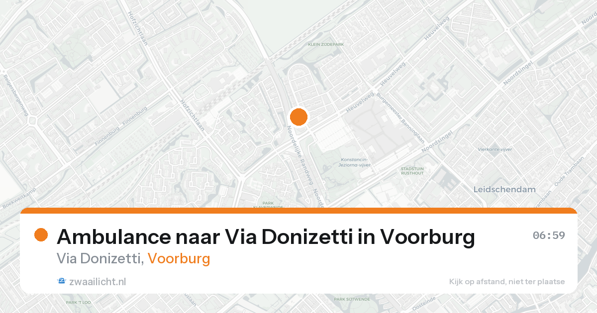 Ambulance naar Via Donizetti in Voorburg — 15 aug 2026