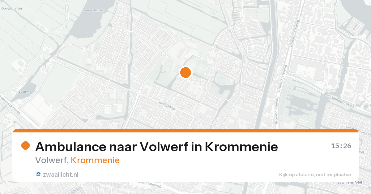 Ambulance naar Volwerf in Krommenie — 19 aug 2026
