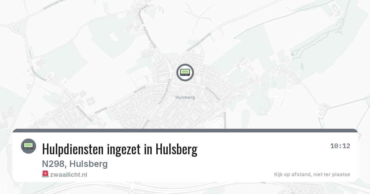 Hulpdiensten ingezet in Hulsberg — 26 apr 2026 | 🚨 Zwaailicht.nl