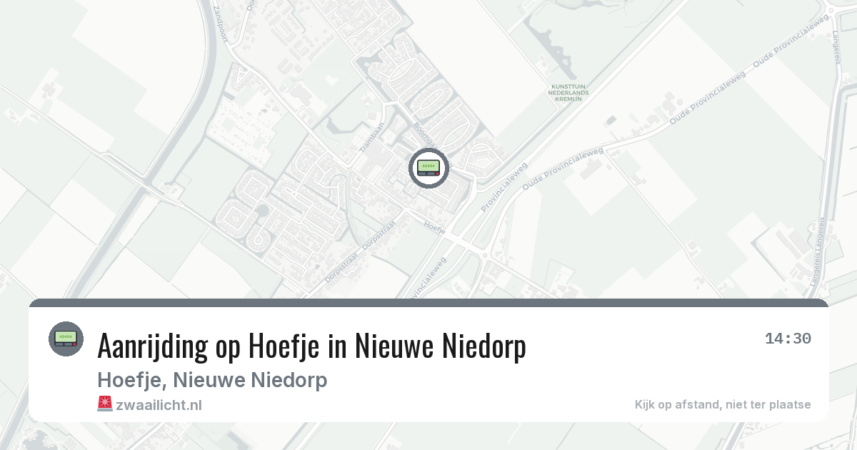 Aanrijding op Hoefje in Nieuwe Niedorp — 12 mrt 2026