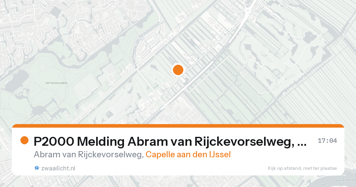 P2000 Melding Abram van Rijckevorselweg, Capelle aan den IJssel — 30 jan 2026