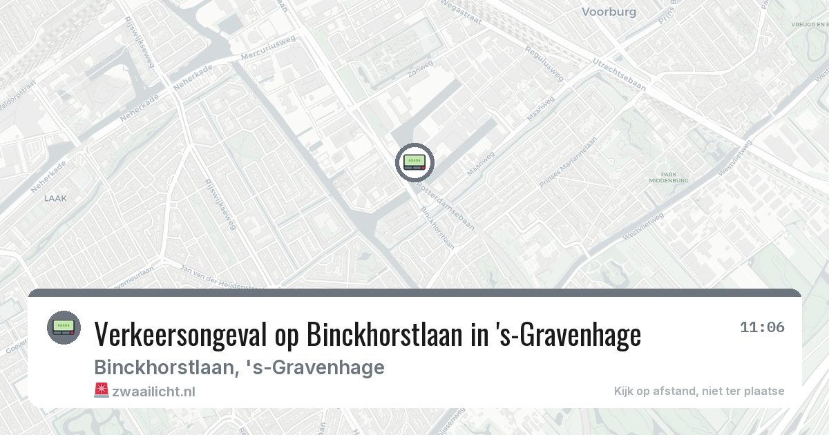 Verkeersongeval op Binckhorstlaan in 's-Gravenhage — 10 mrt 2026