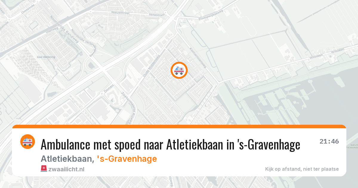 Ambulance met spoed naar Atletiekbaan in 's-Gravenhage — 11 apr 2026