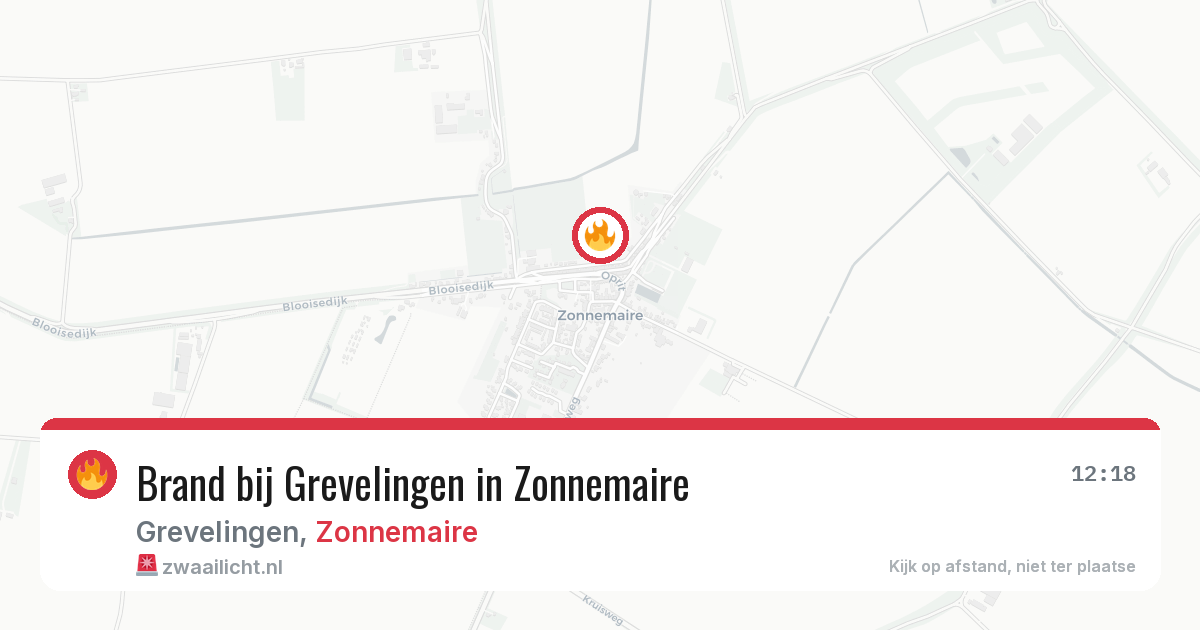 Brand bij Grevelingen in Zonnemaire — 5 aug 2026