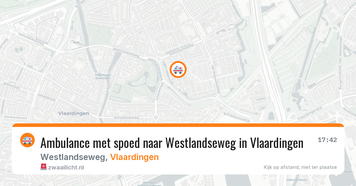 Ambulance met spoed naar Westlandseweg in Vlaardingen — 22 mei 2026