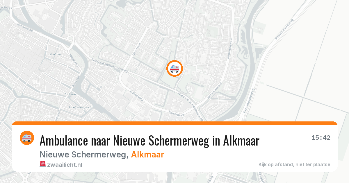 Ambulance naar Nieuwe Schermerweg in Alkmaar — 11 aug 2026