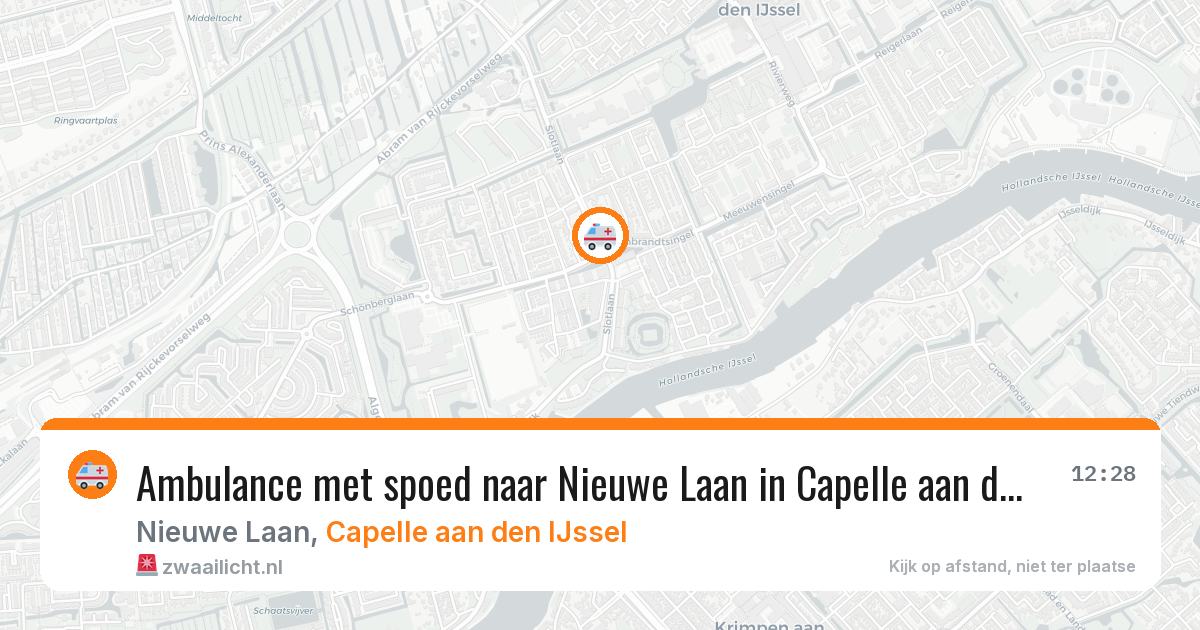 Ambulance met spoed naar Nieuwe Laan in Capelle aan den IJssel — 30 jan 2026