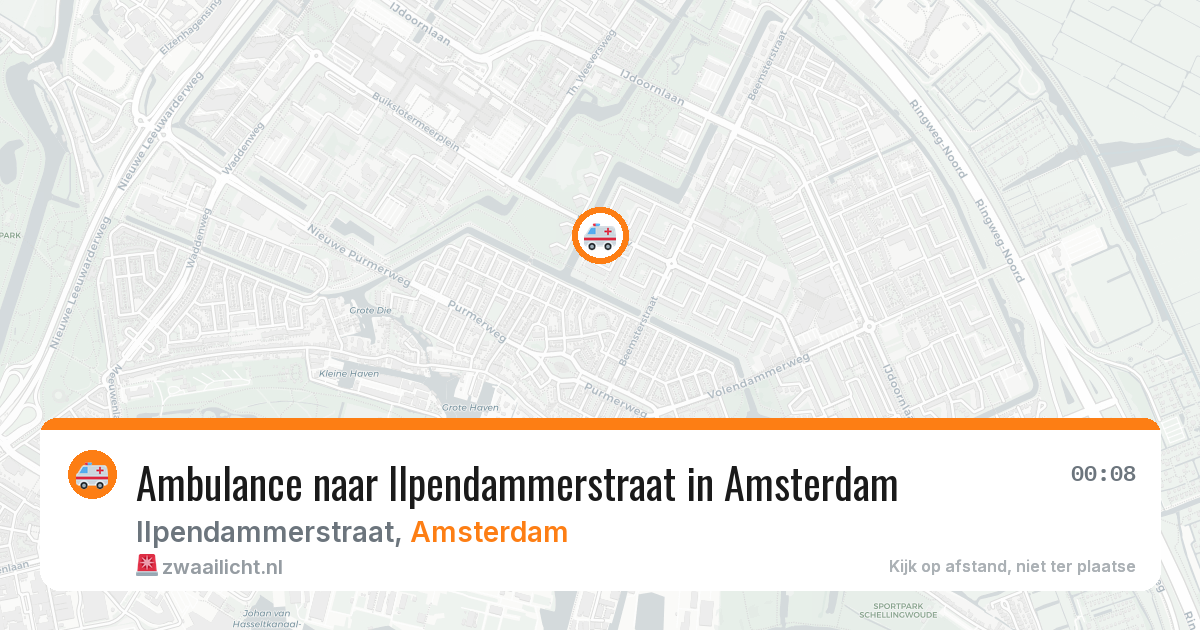 Ambulance naar Ilpendammerstraat in Amsterdam — 22 jun 2026