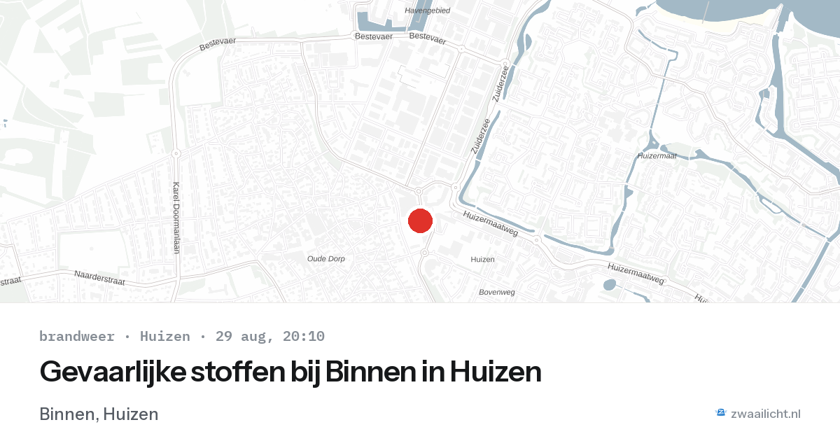 Gevaarlijke stoffen bij Binnen in Huizen — 29 aug 2026