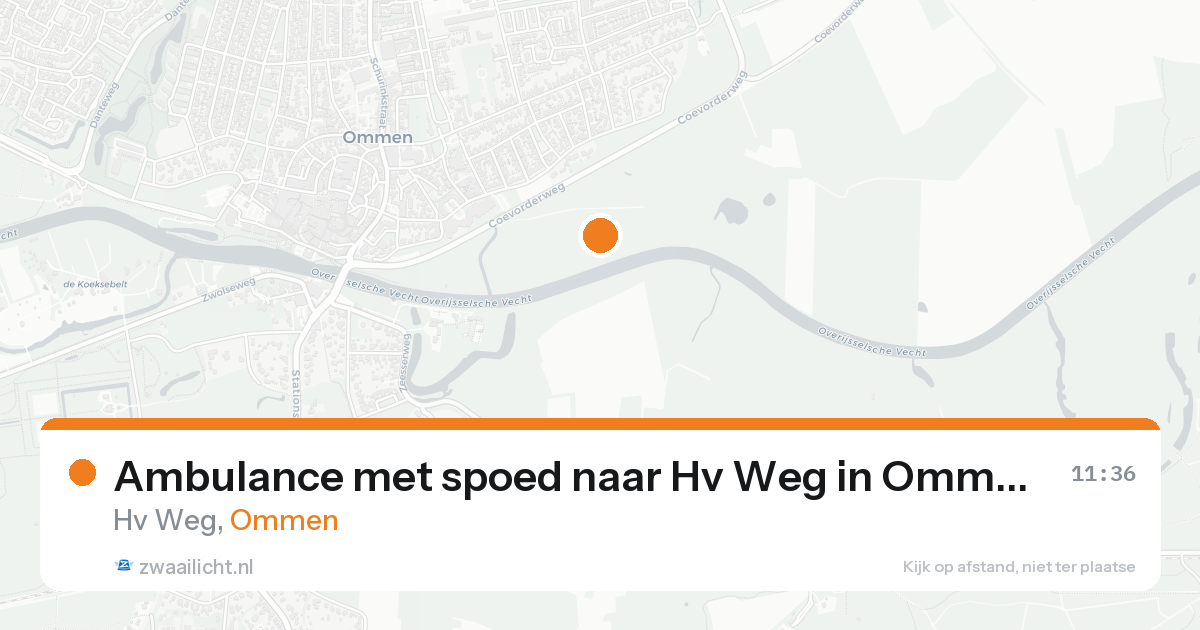 Ambulance met spoed naar Hv Weg in Ommen — 22 aug 2026
