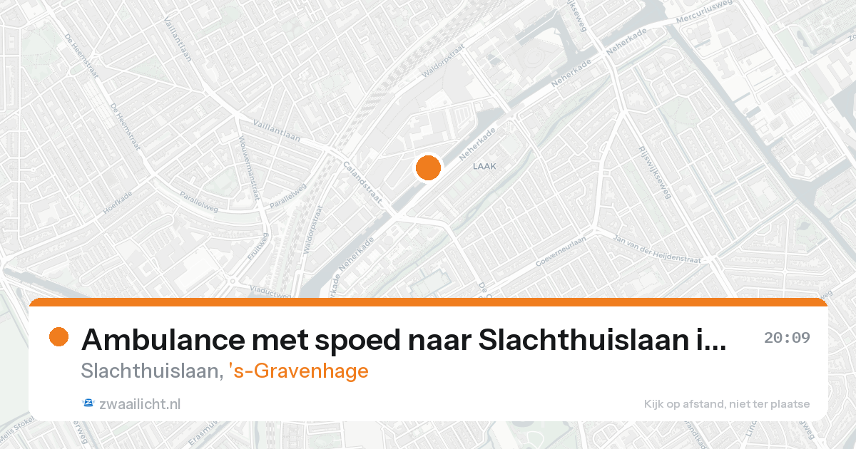 Ambulance met spoed naar Slachthuislaan in 's-Gravenhage — 18 aug 2026