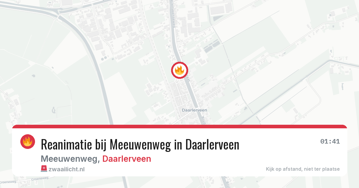 Reanimatie bij Meeuwenweg in Daarlerveen — 20 feb 2026