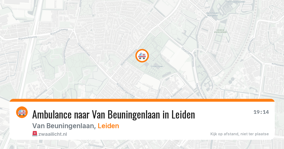 Ambulance naar Van Beuningenlaan in Leiden — 16 mei 2026