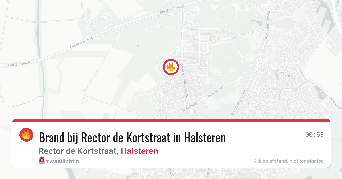 Brand bij Rector de Kortstraat in Halsteren — 17 jul 2026