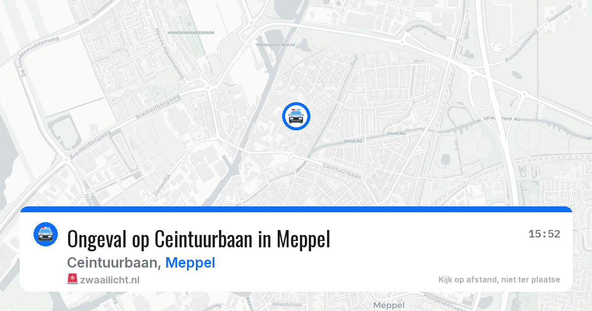Ongeval op Ceintuurbaan in Meppel — 30 jul 2026