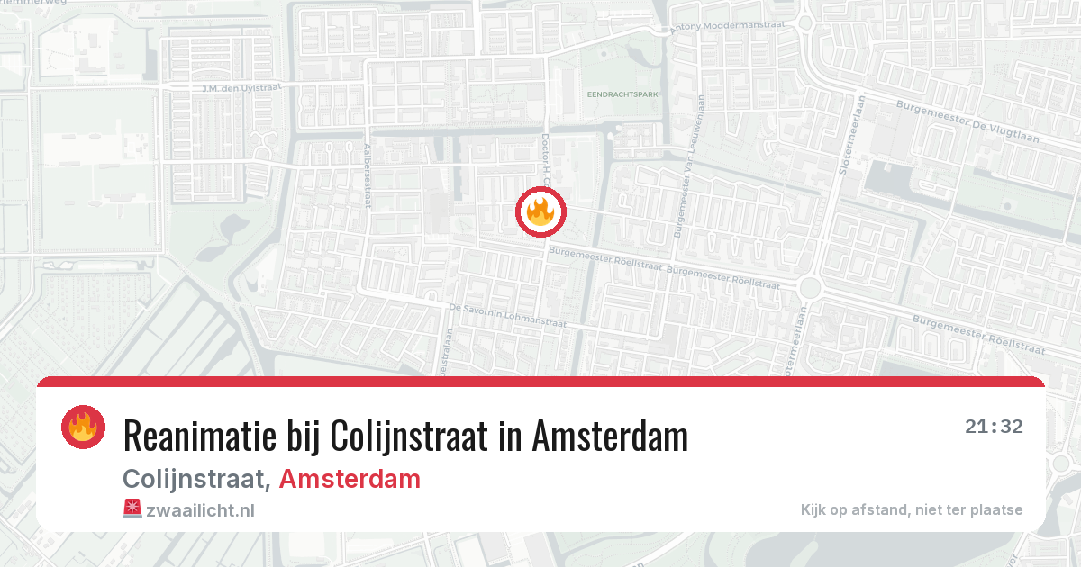 Reanimatie bij Colijnstraat in Amsterdam — 12 mrt 2026