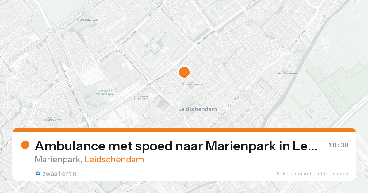 Ambulance met spoed naar Marienpark in Leidschendam — 16 aug 2026