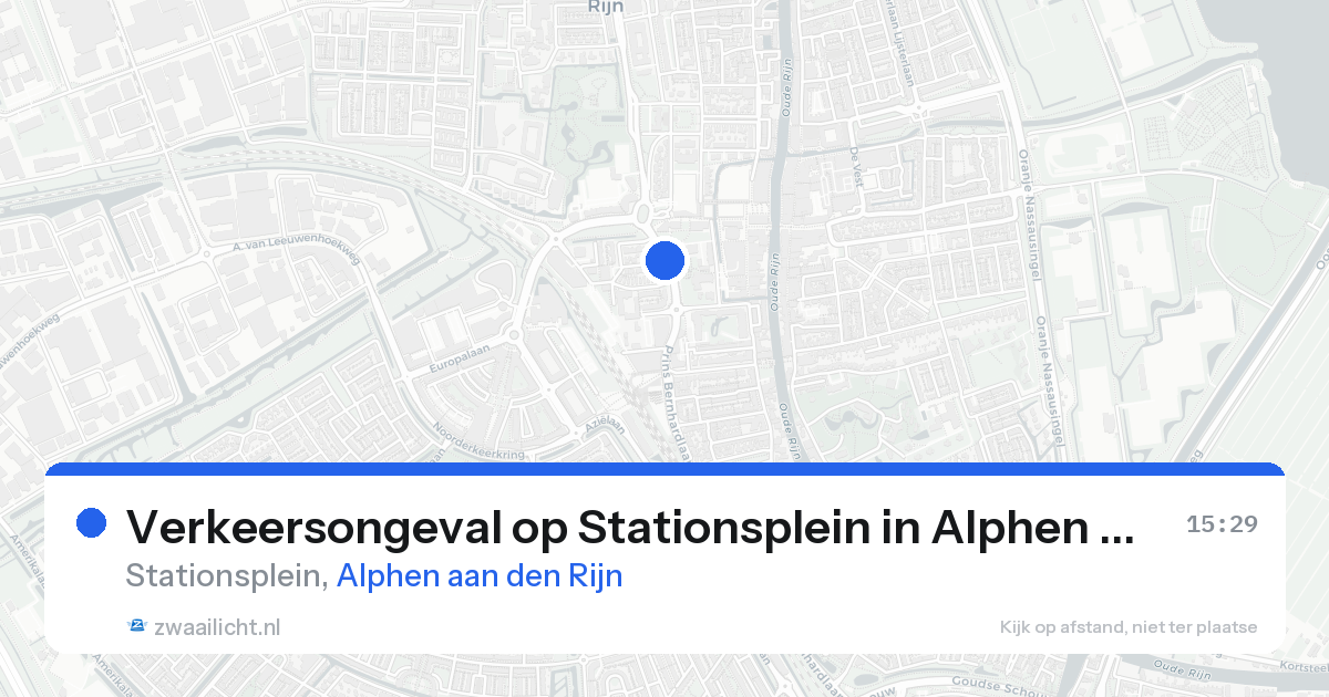 Verkeersongeval op Stationsplein in Alphen aan den Rijn — 15 mei 2026