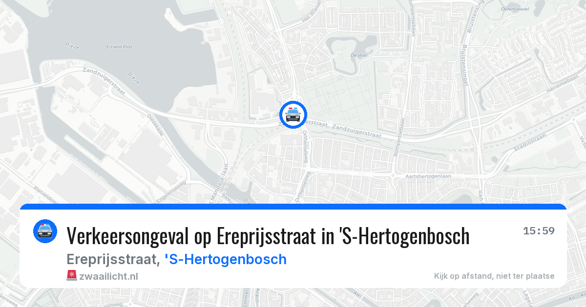 Verkeersongeval op Ereprijsstraat in 'S-Hertogenbosch — 10 feb 2026