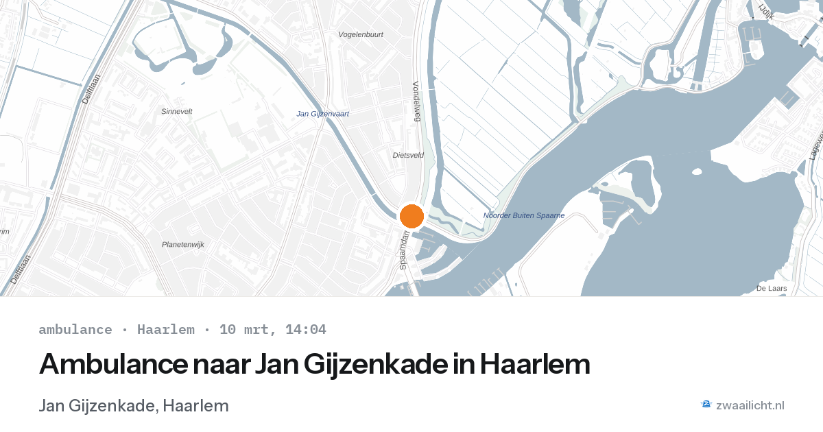 Ambulance naar Jan Gijzenkade in Haarlem — 10 mrt 2026