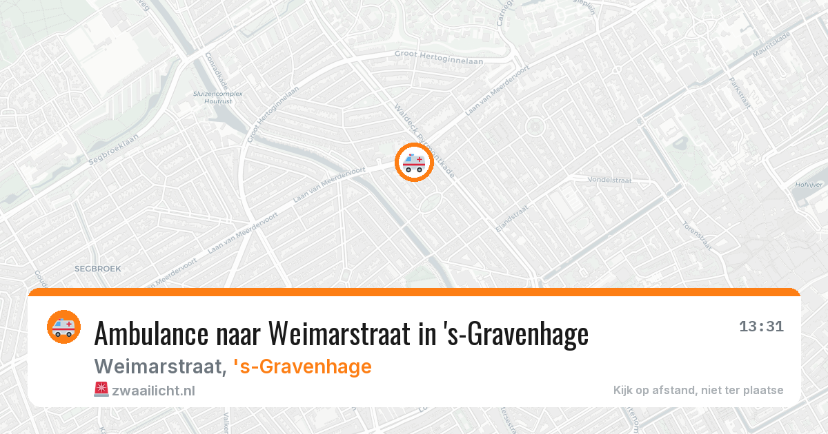 Ambulance naar Weimarstraat in 's-Gravenhage — 13 mei 2026