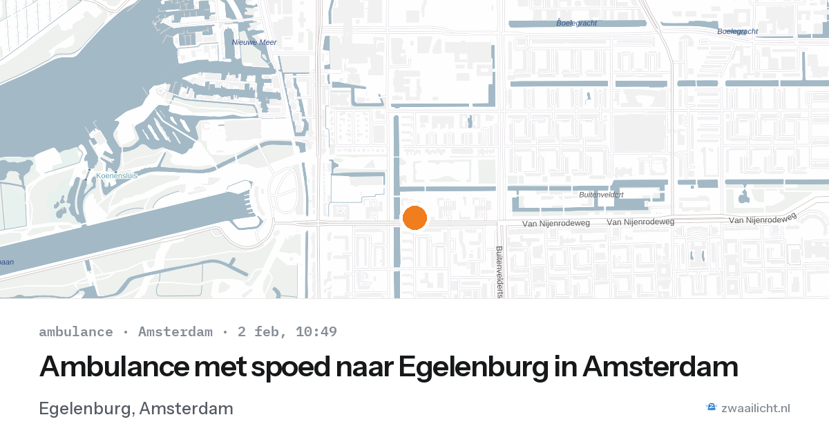 Ambulance met spoed naar Egelenburg in Amsterdam — 2 feb 2026