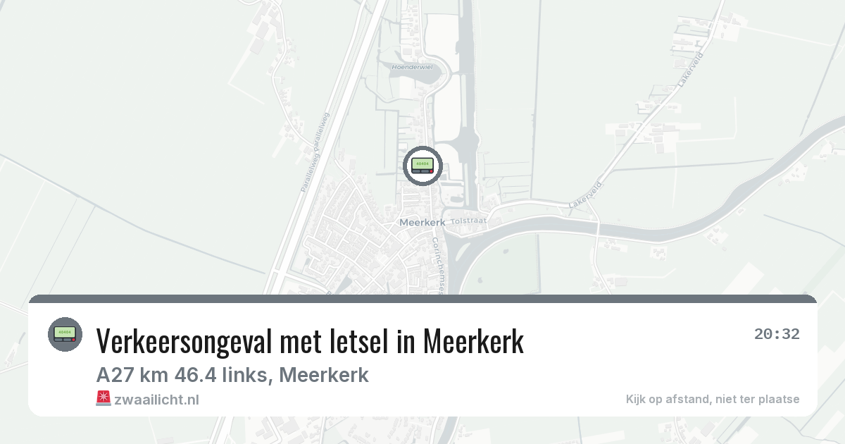Verkeersongeval met letsel in Meerkerk — 13 feb 2026
