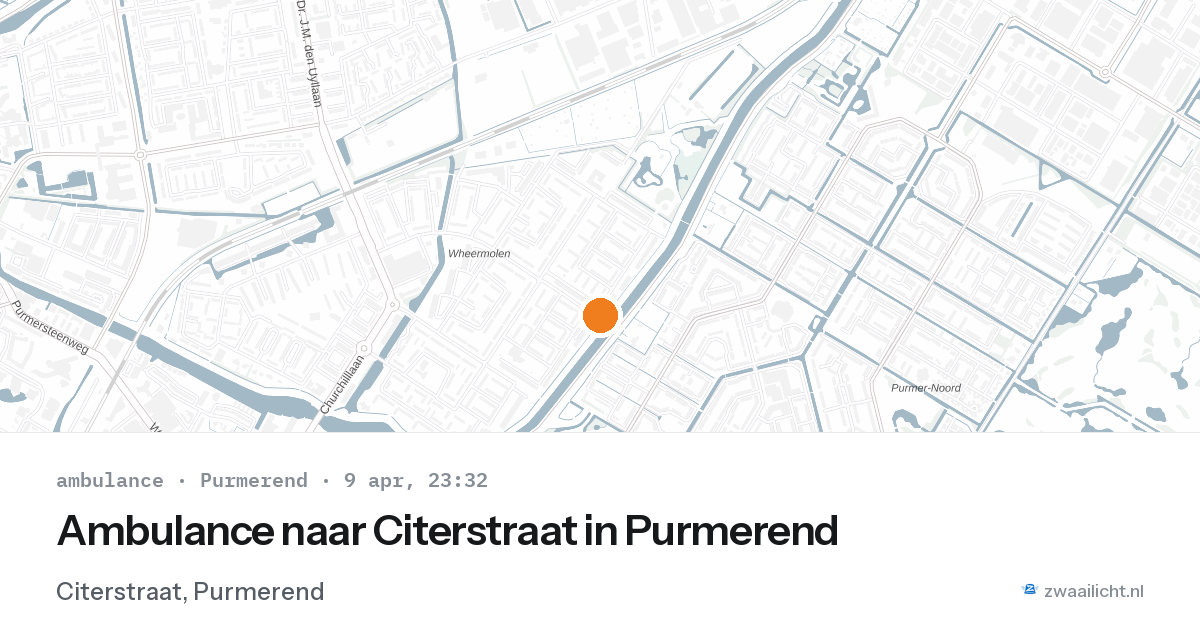 Ambulance naar Citerstraat in Purmerend — 9 apr 2026