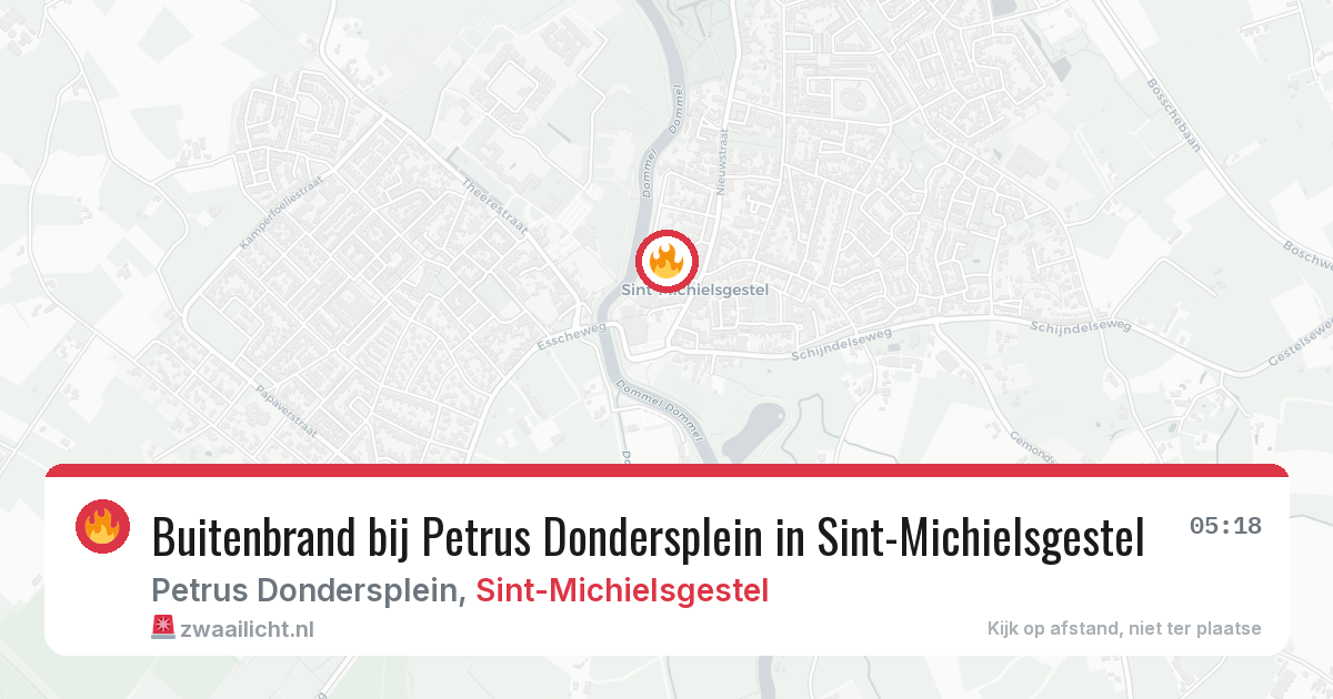 Buitenbrand bij Petrus Dondersplein in Sint-Michielsgestel — 25 apr 2026