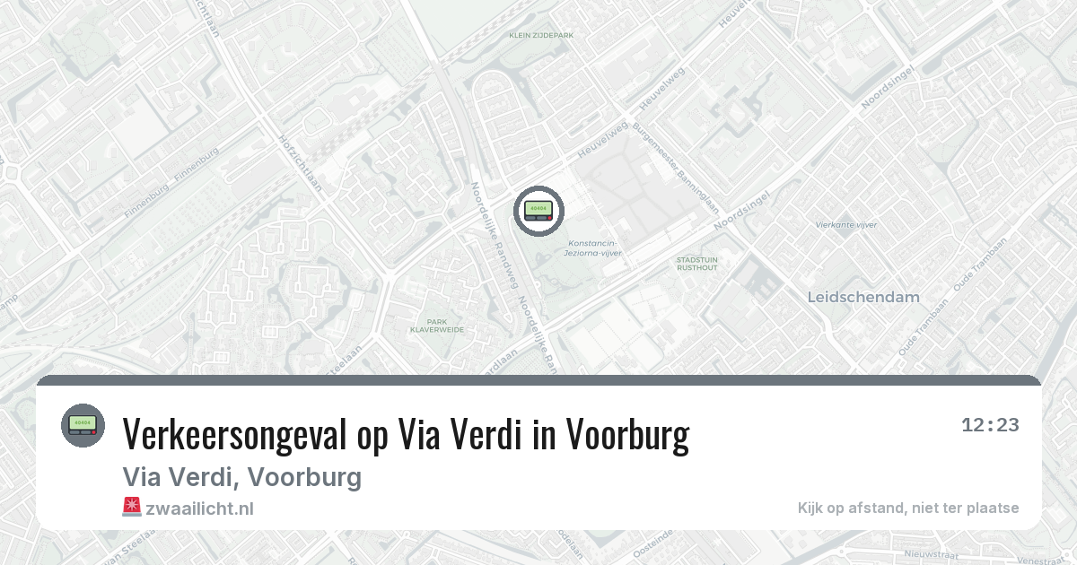 Verkeersongeval op Via Verdi in Voorburg — 12 feb 2026