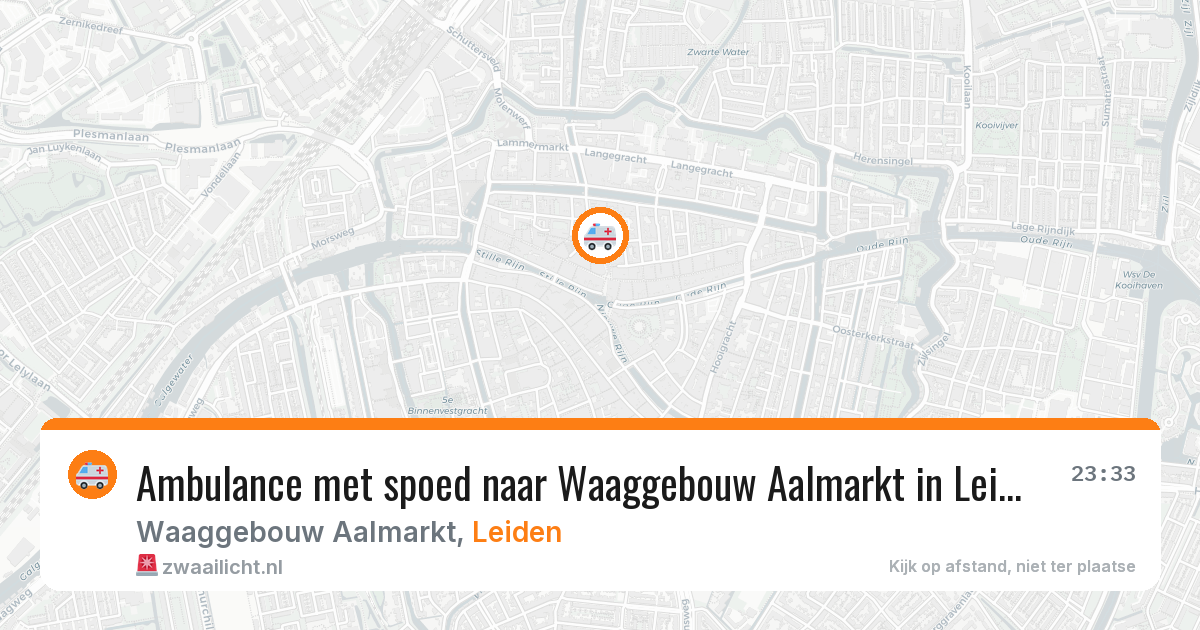 Ambulance met spoed naar Waaggebouw Aalmarkt in Leiden — 6 feb 2026