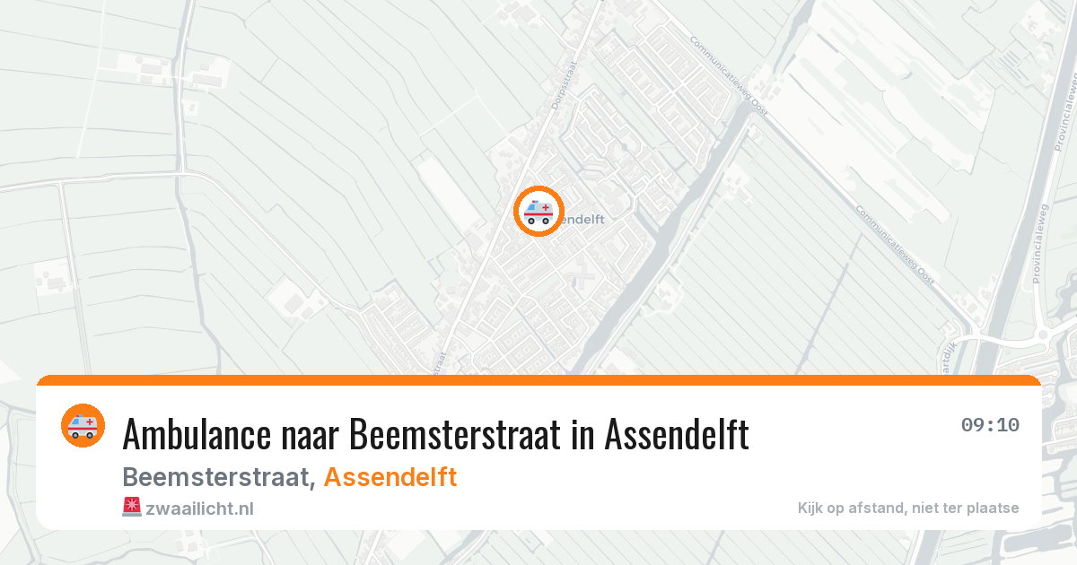Ambulance naar Beemsterstraat in Assendelft — 22 mei 2026