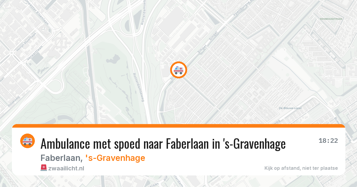 Ambulance met spoed naar Faberlaan in 's-Gravenhage — 12 jun 2026