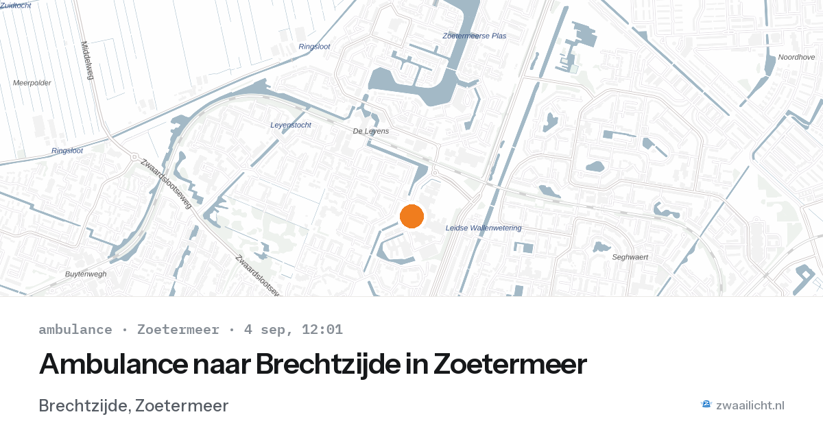 Ambulance naar Brechtzijde in Zoetermeer — 4 sep 2026