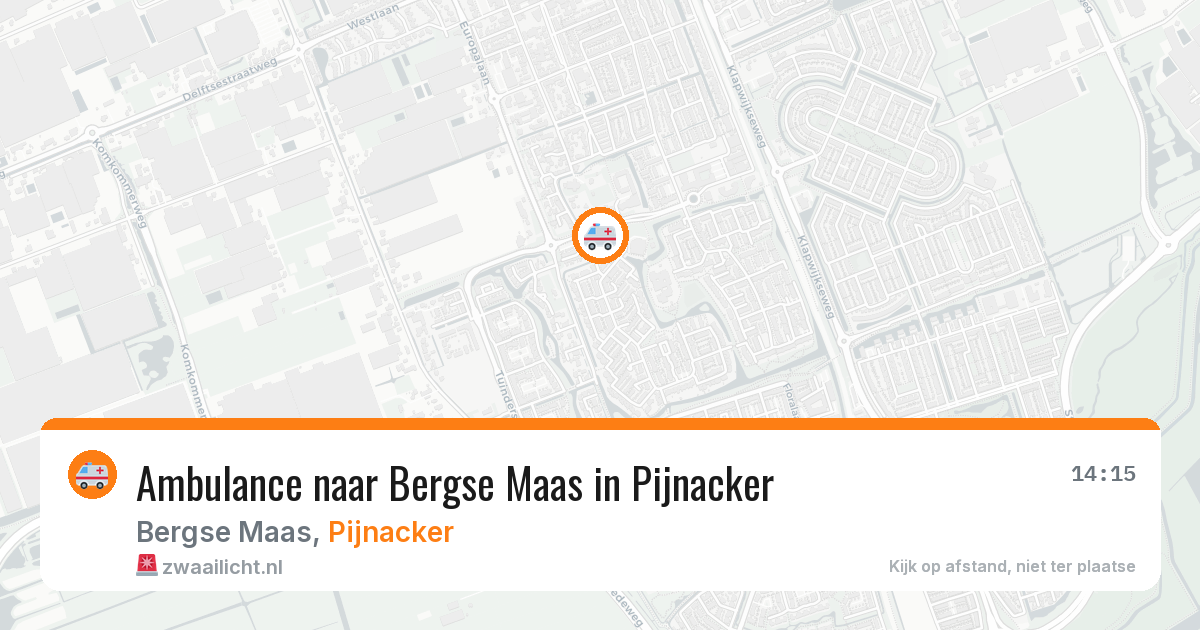 Ambulance naar Bergse Maas in Pijnacker — 27 mei 2026