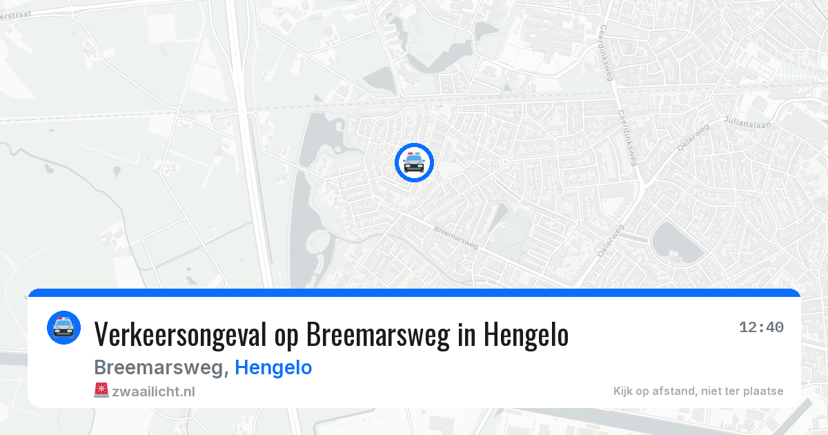 Verkeersongeval op Breemarsweg in Hengelo — 7 mei 2026