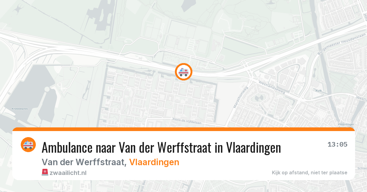 Ambulance naar Van der Werffstraat in Vlaardingen — 28 apr 2026